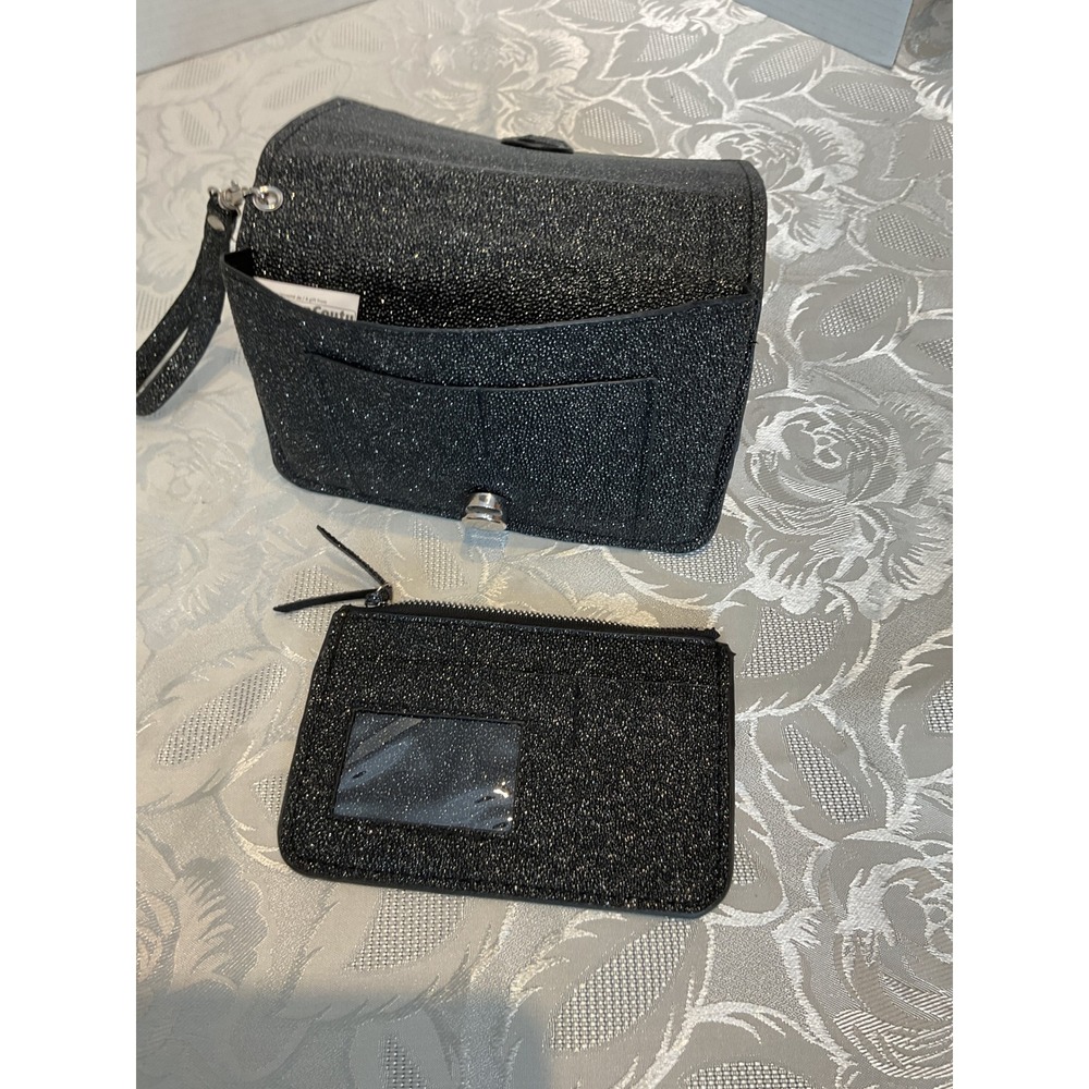 Unbranded Wristlet Clutch Women OS Black Excellent Glitter Shimmer Evening Bag - Picture 3 of 5